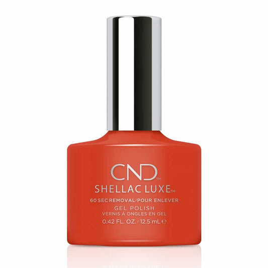 White Smoke CND Shellac Luxe Electric Orange 0.42 fl oz
