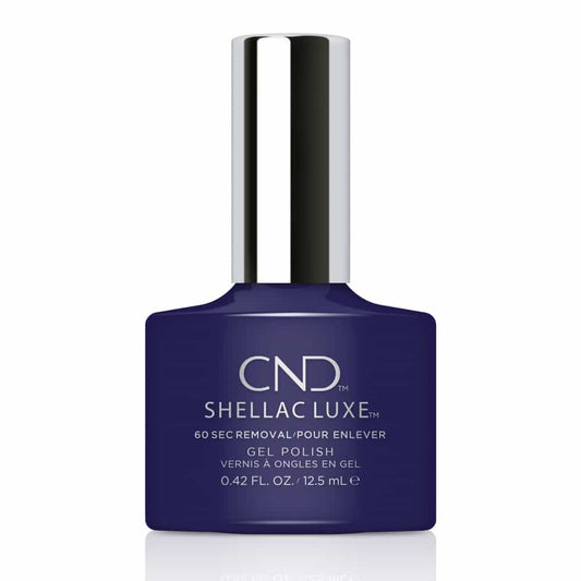 White Smoke CND Shellac Luxe Eternal Midnight 0.42 fl oz