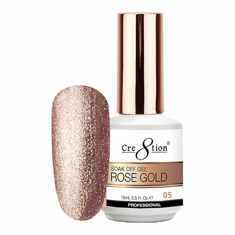 White Smoke Cre8tion Rose Gold 05 Soak Off Gel 0.5 fl oz/15 ml 0916-3128