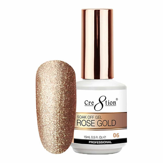 White Smoke Cre8tion Rose Gold 06 Soak Off Gel 0.5 fl oz/15 ml 0916-3129