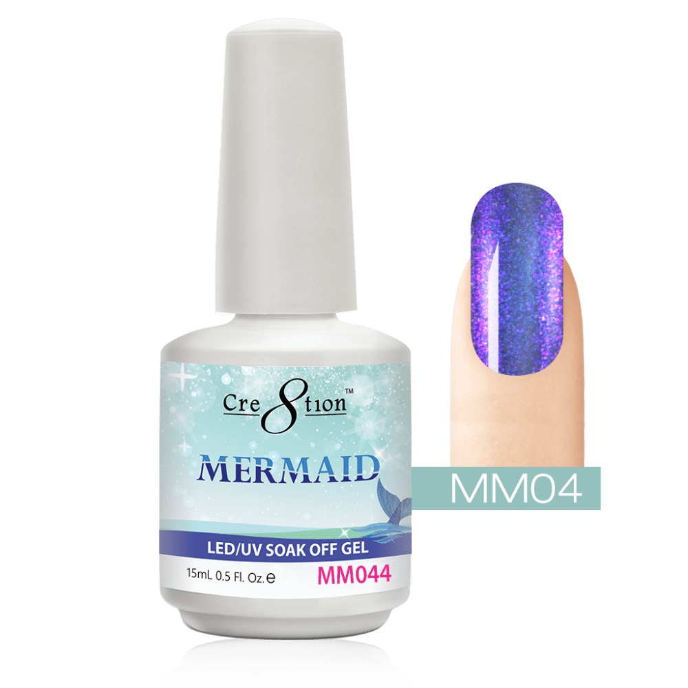 Black Cre8tion Mermaid LED/UV Soak Off Gel 0.5 fl oz/15ml - MM04