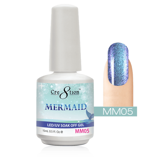 Black Cre8tion Mermaid LED/UV Soak Off Gel 0.5 fl oz/15ml - MM05