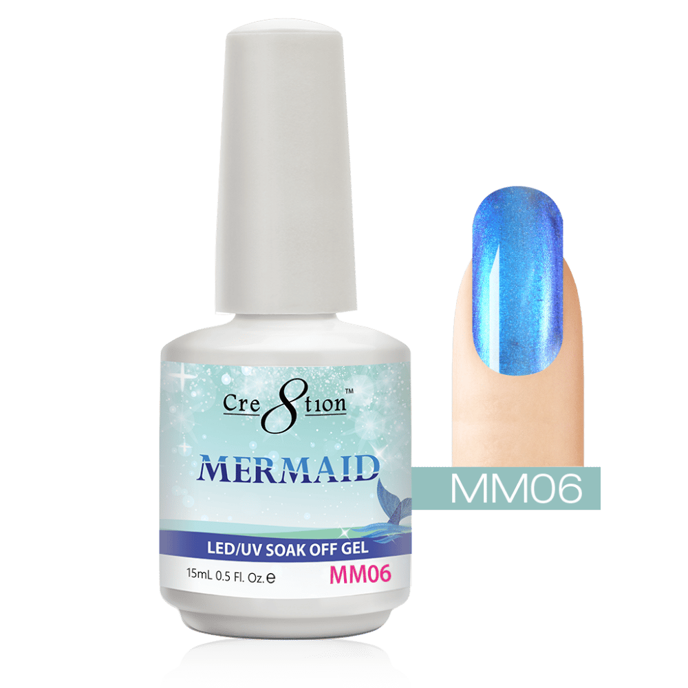 Black Cre8tion Mermaid LED/UV Soak Off Gel 0.5 fl oz/15ml - MM06