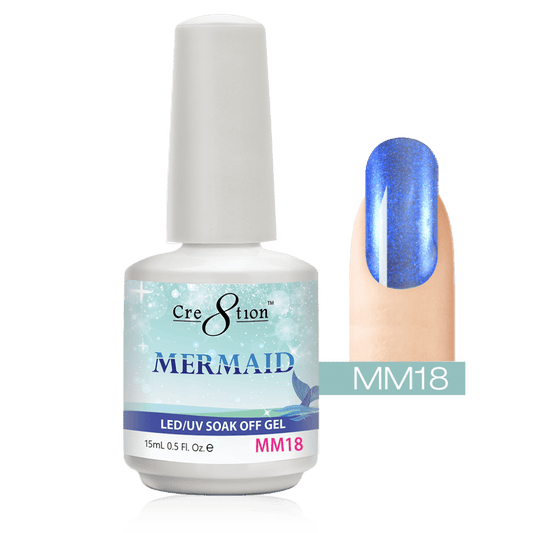 Black Cre8tion Mermaid LED/UV Soak Off Gel 0.5 fl oz/15ml - MM18
