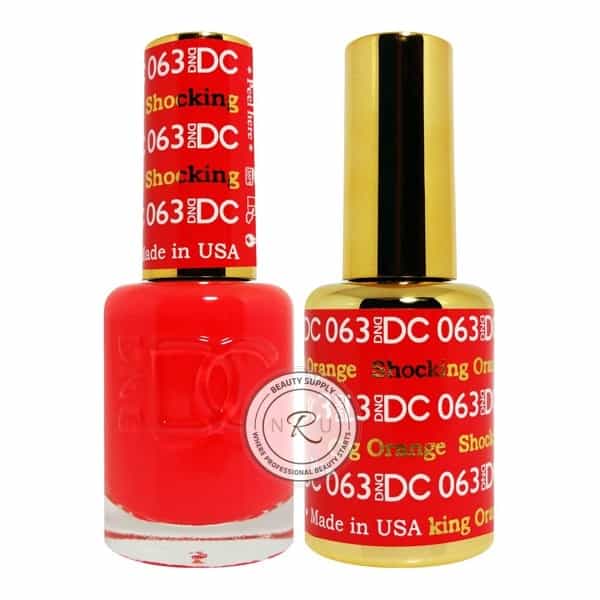 White Smoke Daisy Soak Off Gel - Shocking Orange - DC063