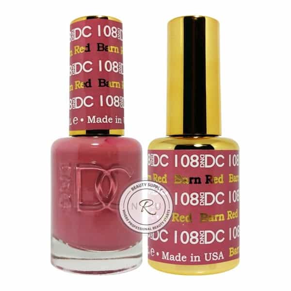 White Smoke Daisy Soak Off Gel - Barn Red - DC108