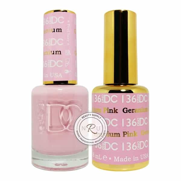 White Smoke Daisy Soak Off Gel - Geranium Pink - DC136
