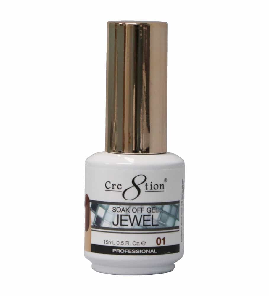 White Smoke Cre8tion Soak Off Gel Jewel 01