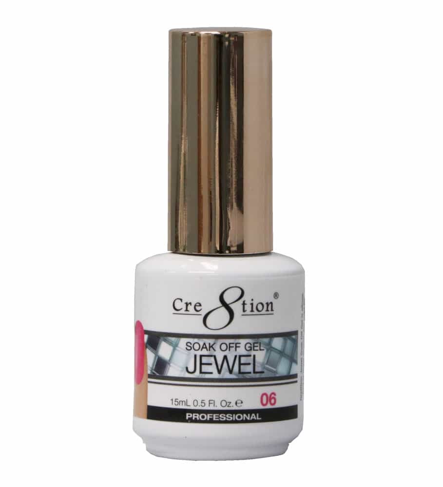 White Smoke Cre8tion Soak Off Gel Jewel 06