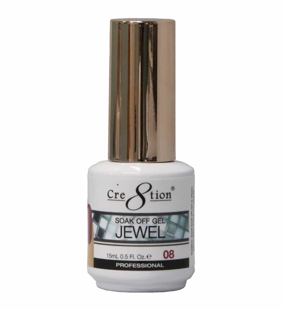White Smoke Cre8tion Soak Off Gel Jewel 08