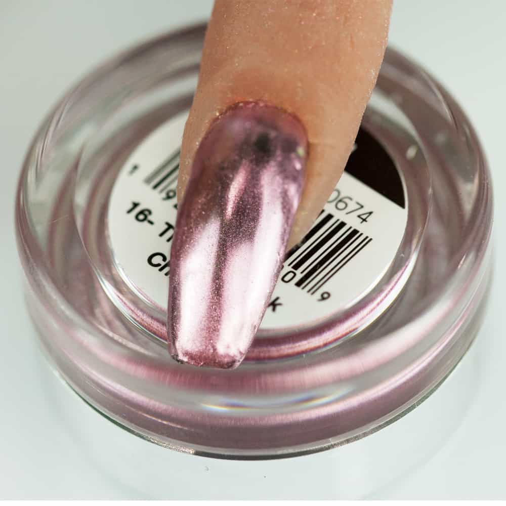 Light Gray Cre8tion 16-True Red Pink Chrome Nail Art Effect 1g1101-0674