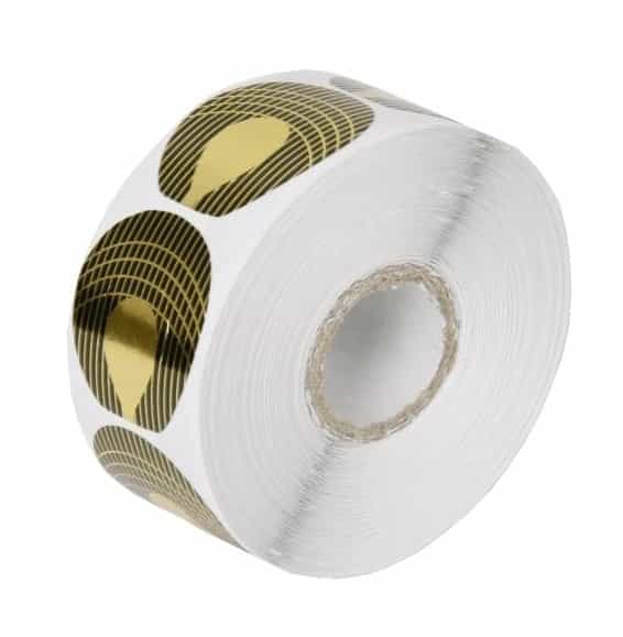 Light Gray Disposable Horseshoe Nail Form Medium (500 per roll) NF-DM