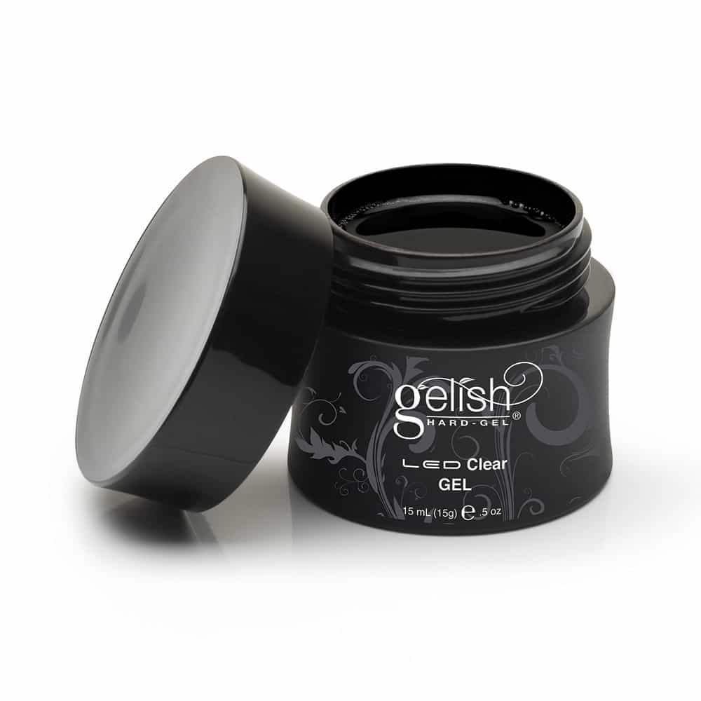 Black Gelish Hard Gel LED Nail Gel 0.5oz - Clear 01390