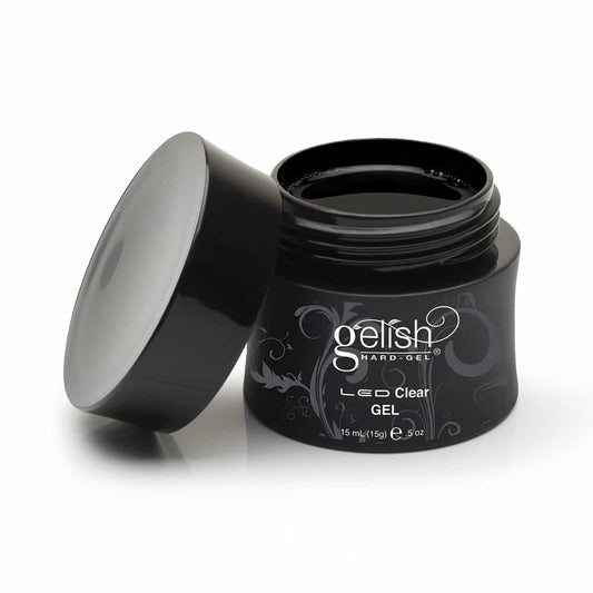 Black Gelish Hard Gel LED Nail Gel 0.5oz - Clear 01390