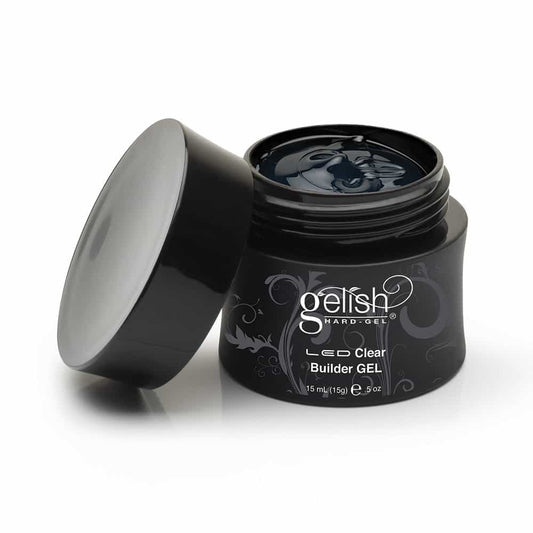 Black Gelish Hard Gel LED Builder Nail Gel 0.5 oz - Clear 01393