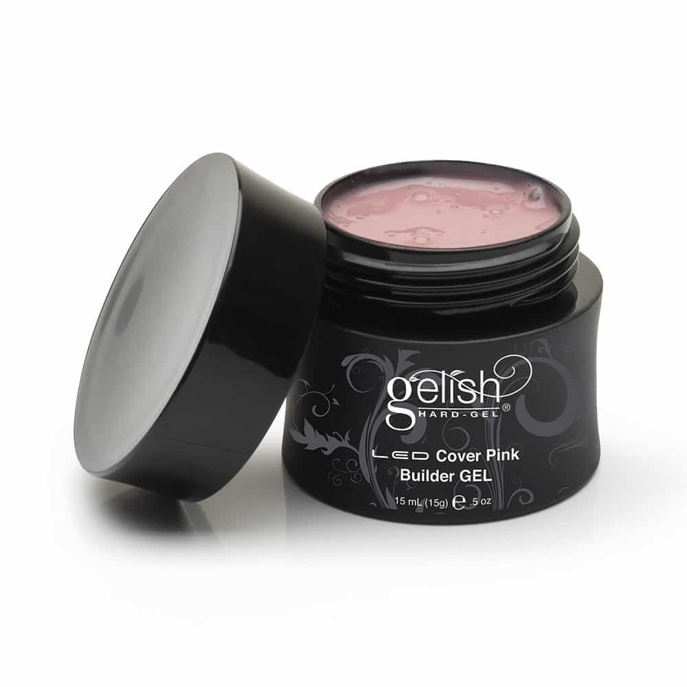Black Gelish Hard Gel LED Builder Nail Gel 0.5oz- Cover Pink 01397