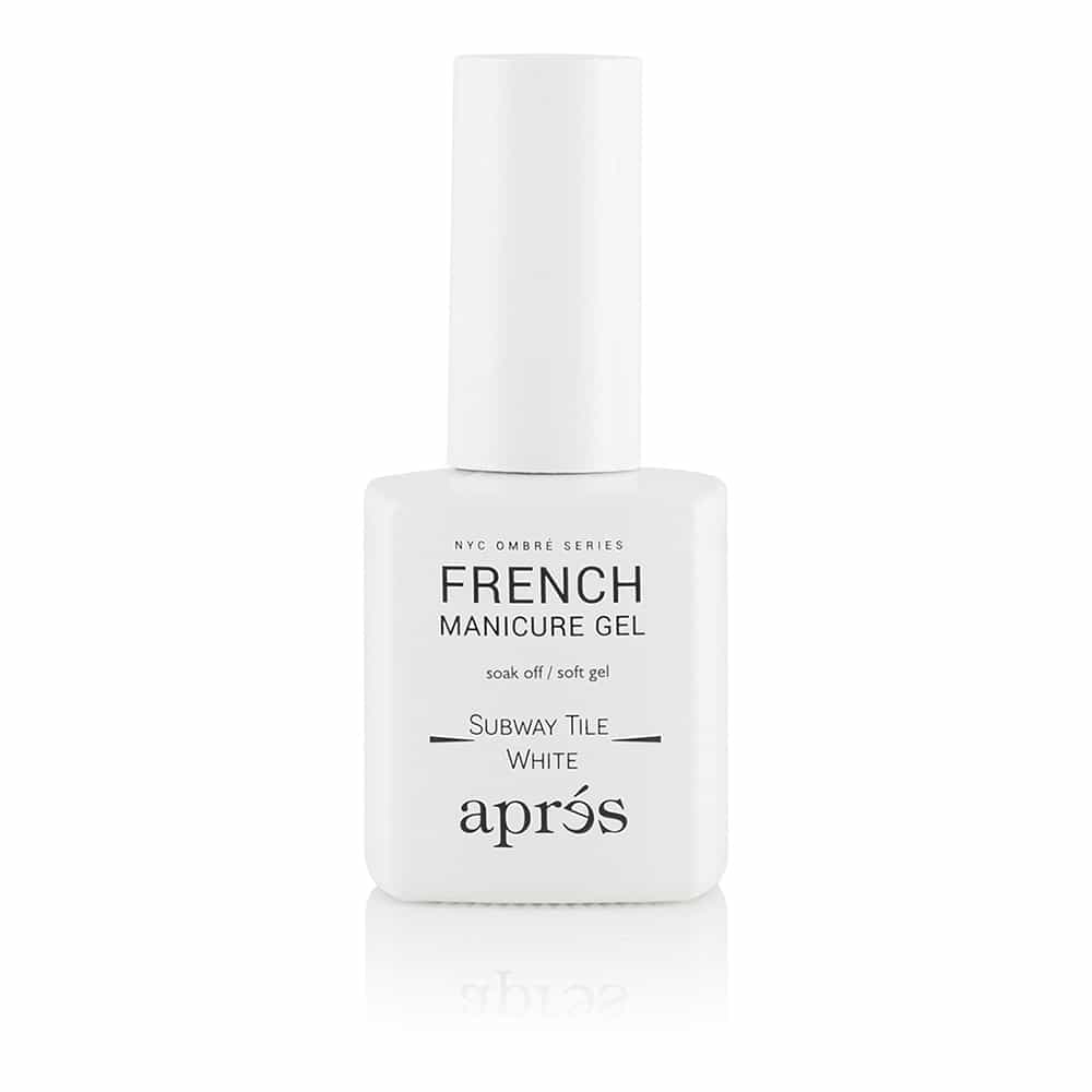 Lavender Apres French Manicure Gel Ombre - Subway Tile White AB-130