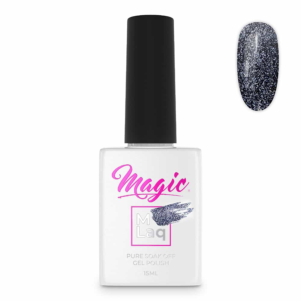 White Smoke Magic Gel Polish MLaq Reflections Blue -