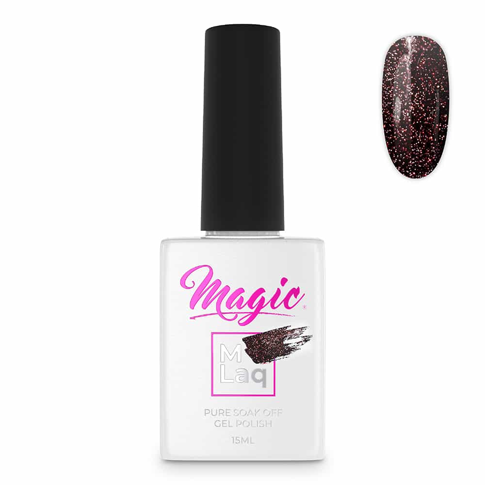 White Smoke Magic Gel Polish MLaq Reflections Burgundy -