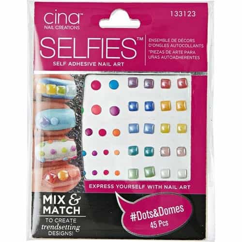 Lavender Cina Self Adhesive Nail Art 45 pcs - Dots&Domes CI-18320
