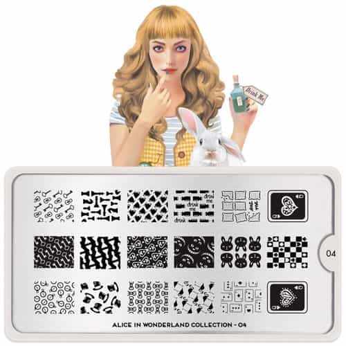 White Smoke MoYou Nail Art Plate Collection Alice 04