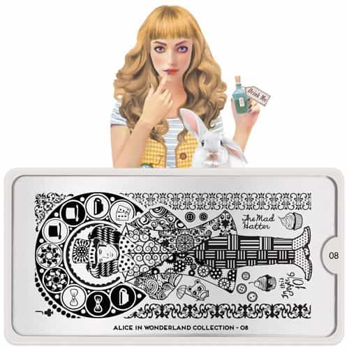 White Smoke MoYou Nail Art Plate Collection Alice 08