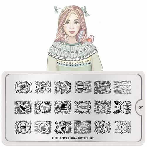 White Smoke MoYou Nail Art Plate Collection Enchanted 07