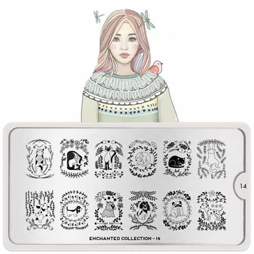White Smoke MoYou Nail Art Plate Collection Enchanted 14