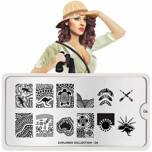 White Smoke MoYou Nail Art Plate Collection Explorer 06