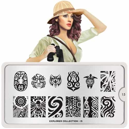 White Smoke MoYou Nail Art Plate Collection Explorer 15