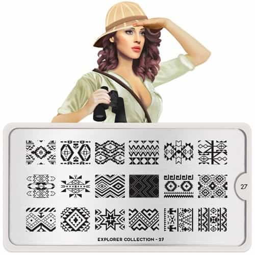 White Smoke MoYou Nail Art Plate Collection Explorer 27