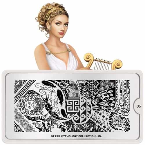 White Smoke MoYou Nail Art Plate Collection Greek Mythology 06