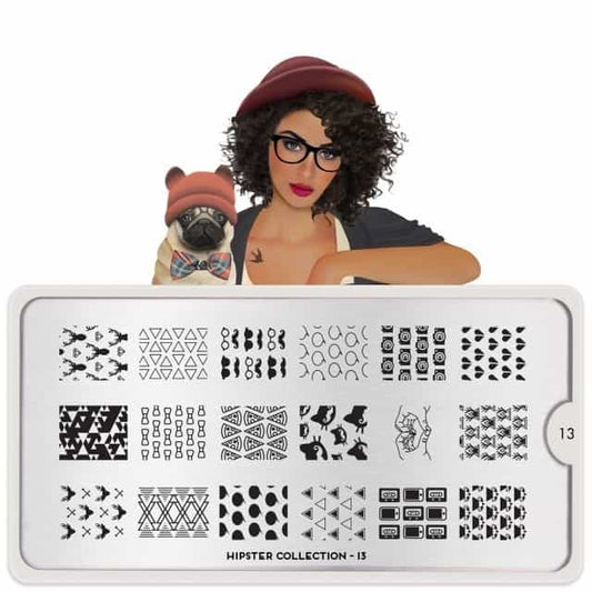 White Smoke MoYou Nail Art Plate Collection Hipster 13
