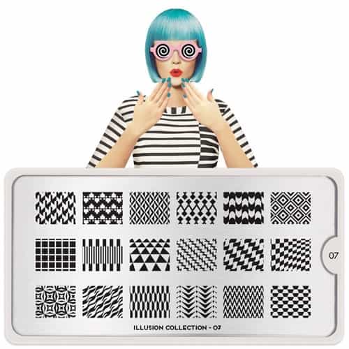 White Smoke MoYou Nail Art Plate Collection Illusion 07