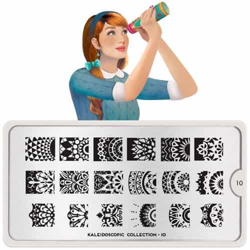 White Smoke MoYou Nail Art Plate Collection Kaleidoscope 10