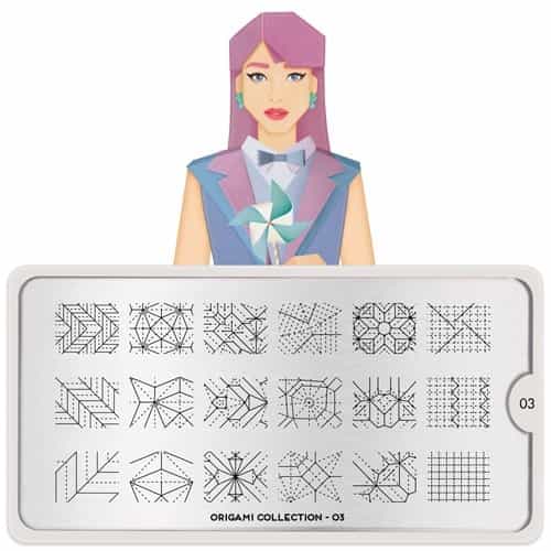 White Smoke MoYou Nail Art Plate Collection Origami 03