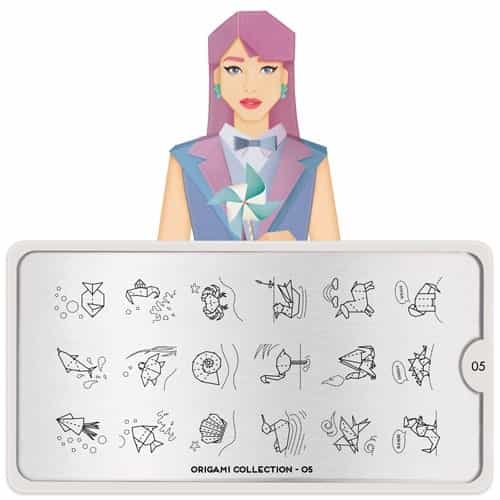 White Smoke MoYou Nail Art Plate Collection Origami 05