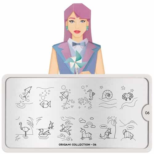 White Smoke MoYou Nail Art Plate Collection Origami 06