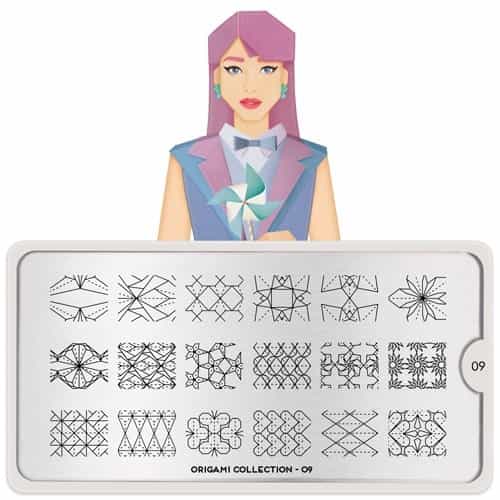 White Smoke MoYou Nail Art Plate Collection Origami 09