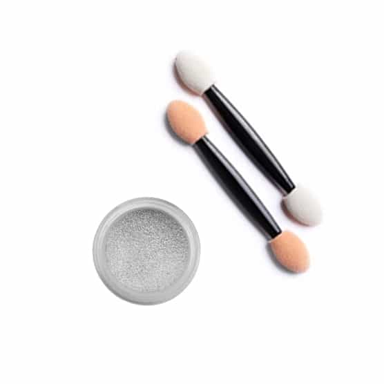 White Smoke Chrome Effect Pigment Nail Art 6g Silver
