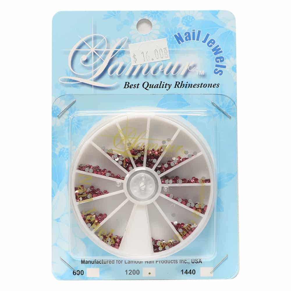Light Blue Lamour Rhinestones Crystal 1200 pcs Pink SS6 16334