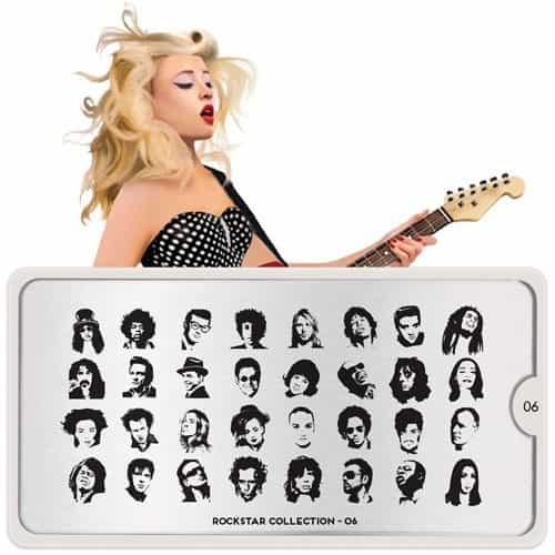 White Smoke MoYou Nail Art Plate Collection Rockstar 06