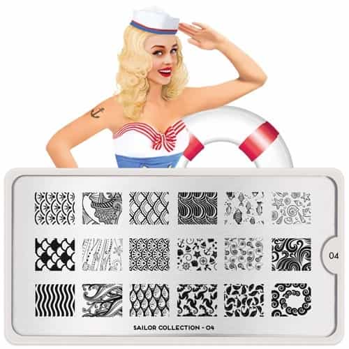 White Smoke MoYou Nail Art Plate Collection Sailor 04