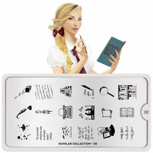 White Smoke MoYou Nail Art Plate Collection Scholar 02
