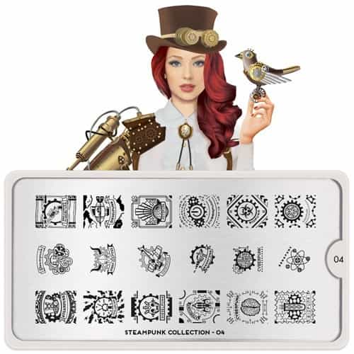 White Smoke MoYou Nail Art Plate Collection Steampunk 04