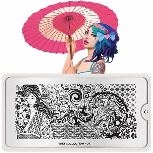 White Smoke MoYou Nail Art Plate Collection Suki 07