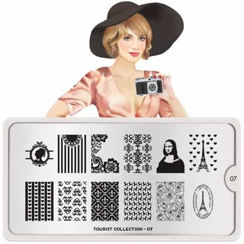 White Smoke MoYou Nail Art Plate Collection Tourist 07