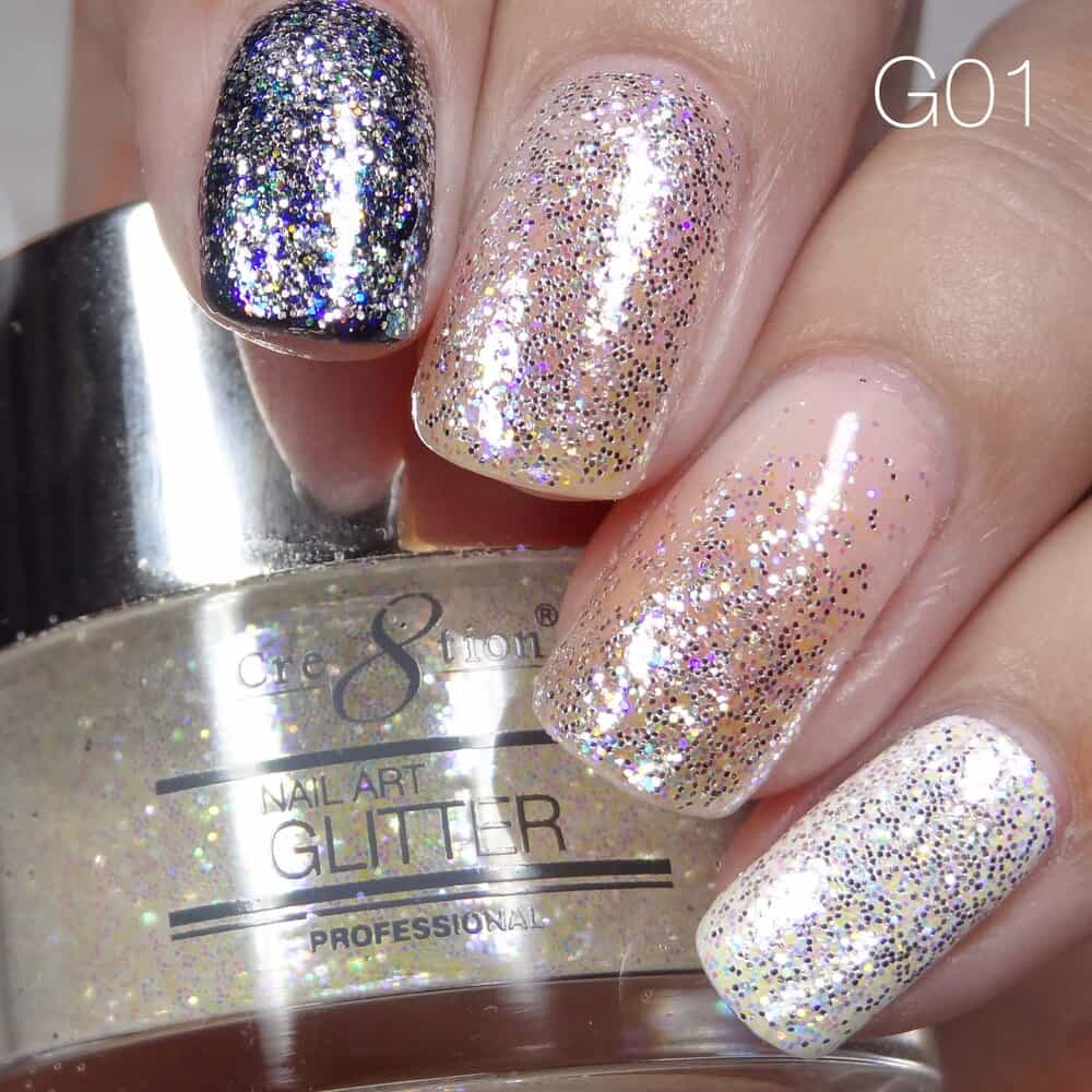 Rosy Brown Cre8tion Nail Art Glitter 1 fl oz/30g Glitter 01