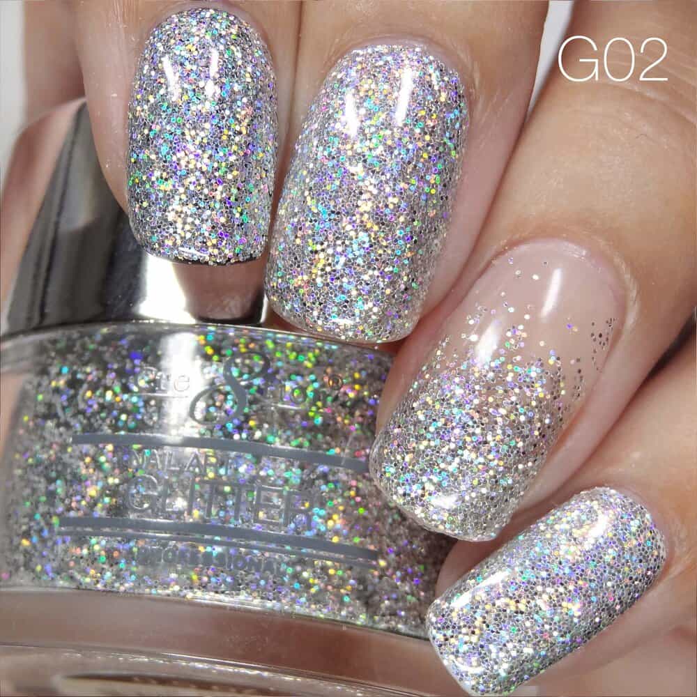 Dark Gray Cre8tion Nail Art Glitter 1 fl oz/30g Glitter 02