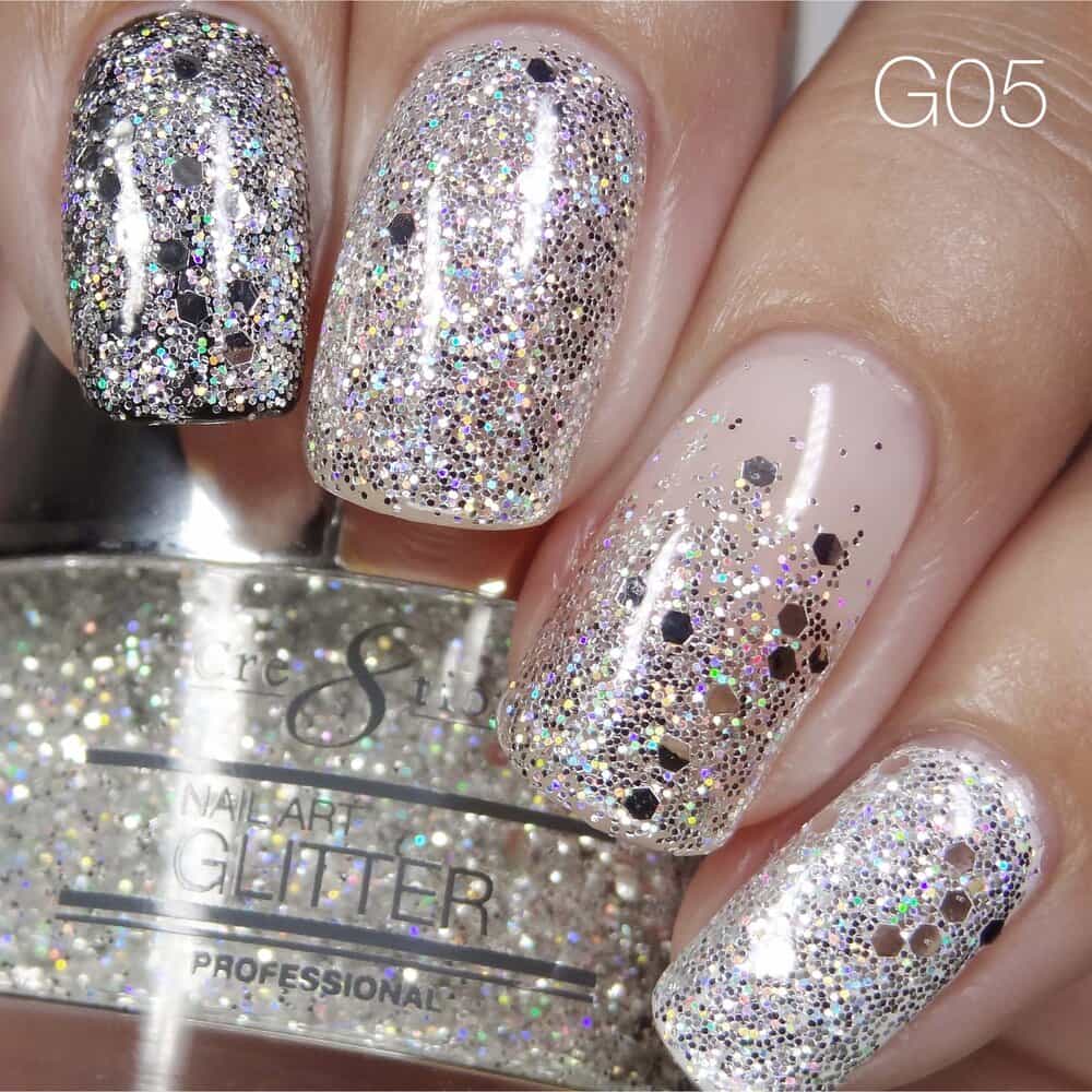 Rosy Brown Cre8tion Nail Art Glitter 1 fl oz/30g Glitter 05